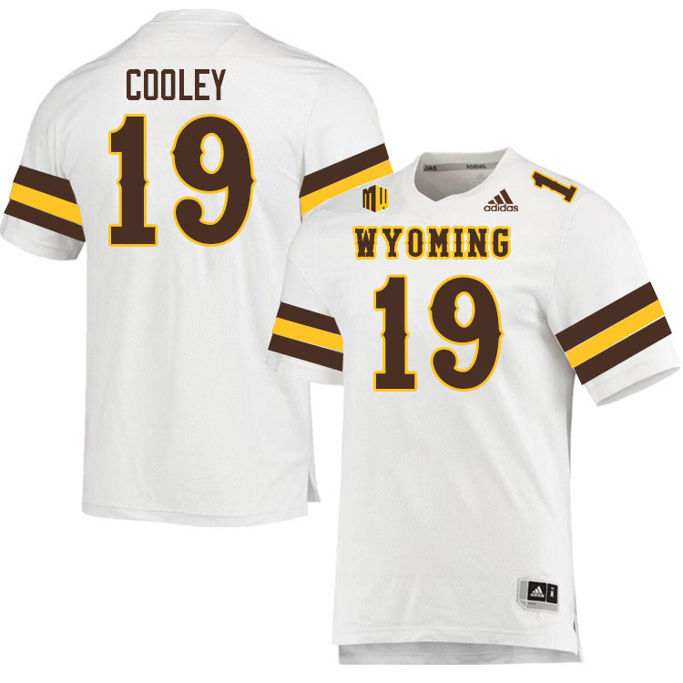 Wyoming Cowboys #19 Caleb Cooley College Football Jerseys Stitched Sale-White